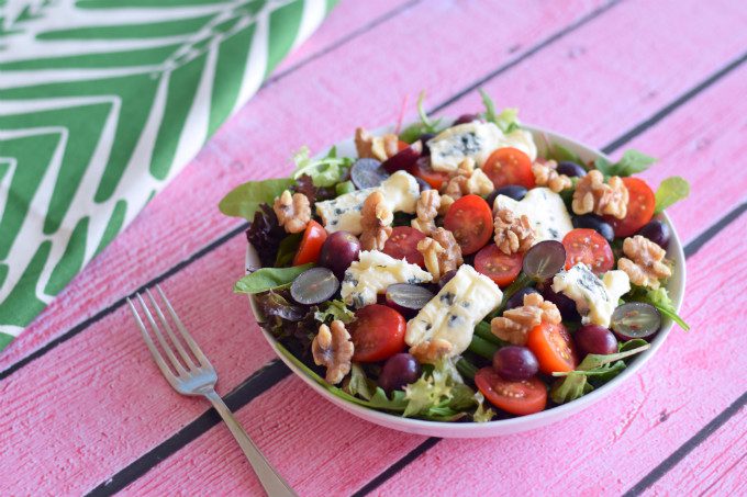 Linzensalade met druiven en blauwe kaas - Anniepannie.nl