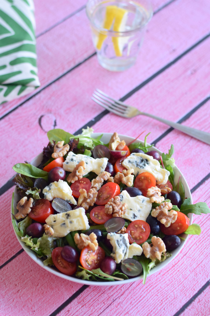 Linzensalade met druiven en gorgonzola - Anniepannie.nl