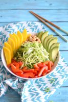 salade bowl met courgettenoedels en mango - Anniepannie.nl