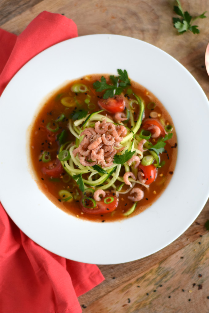 Snelle tomatensoep met garnalen - Anniepannie.nl