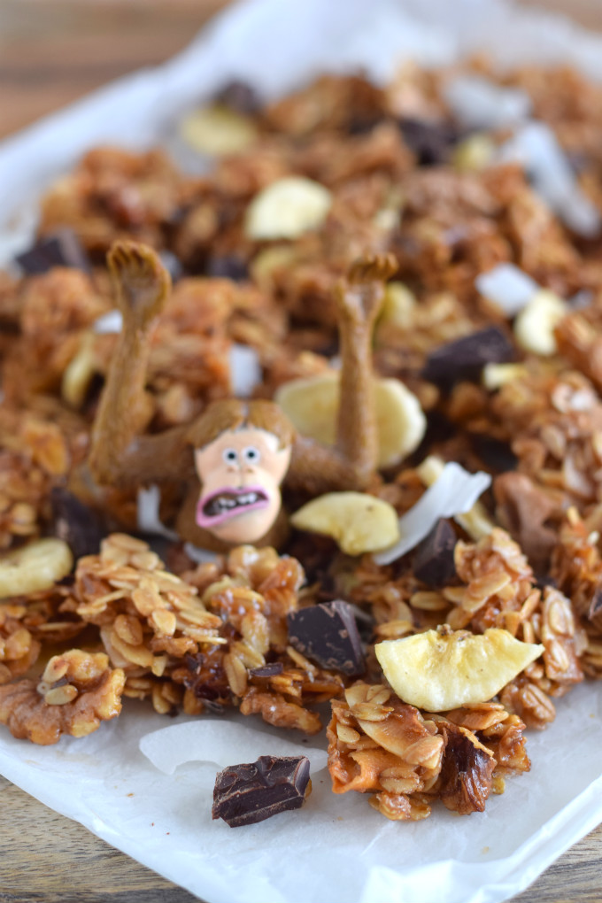 Chunky monkey granola met chocola - Anniepannie.nl