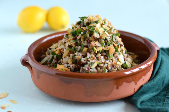 Rijstsalade met ingelegde citroen - Anniepannie.nl