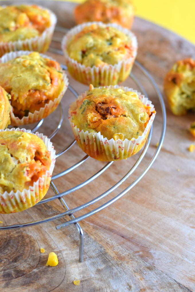 Hartige muffins met chorizo, mais en paprika - Anniepannie