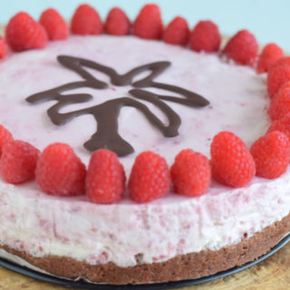frambozentaart met kokos chocoladebodem - Anniepannie