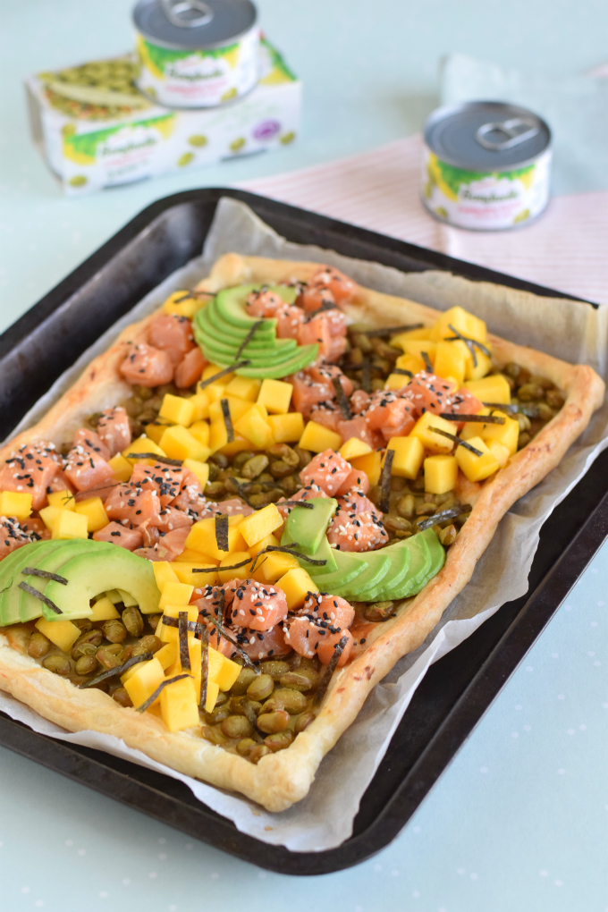 poke plaattaart met zalm - Anniepannie