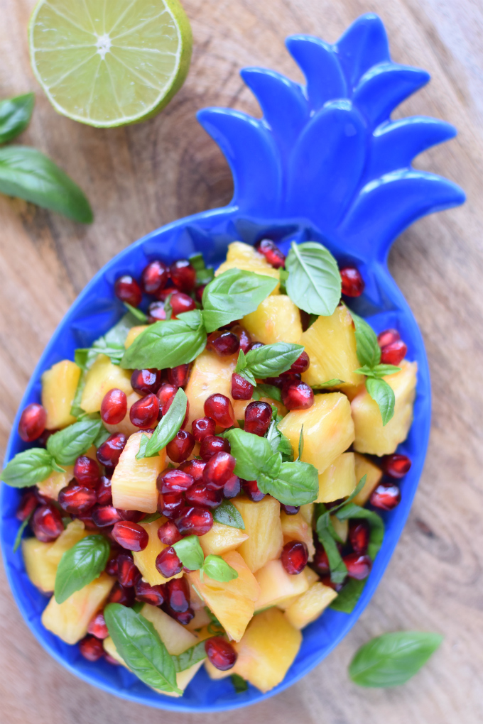 Fruitsalade met ananas en granaatappel - Anniepannie