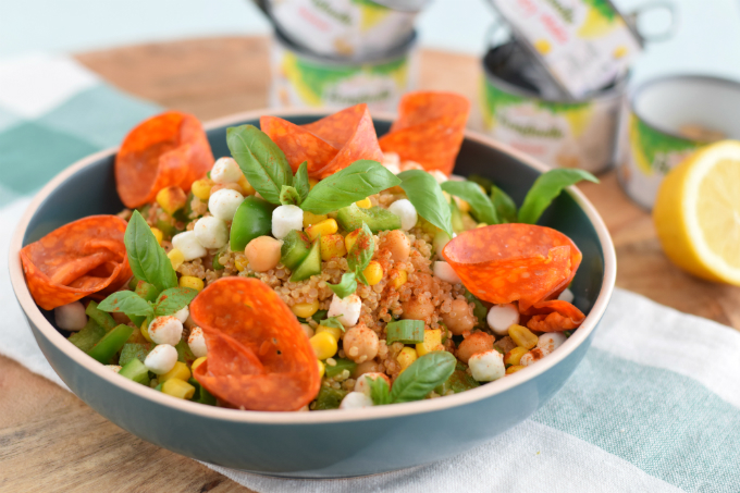 Quinoa salade met chorizorozen - Anniepannie