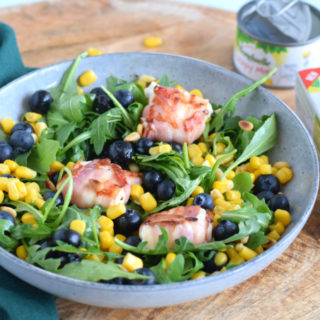 Salade met blauwe bessen en mais - Anniepannie
