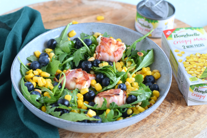 Salade met blauwe bessen en mais - Anniepannie