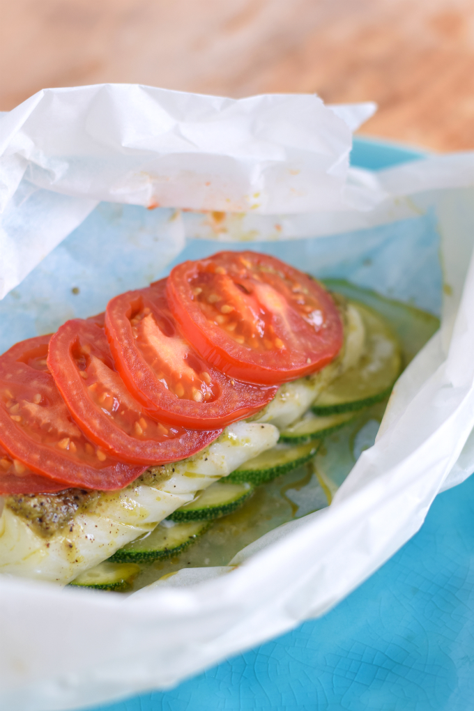 Kabeljauwpakketjes uit de oven caprese stijl - Anniepannie