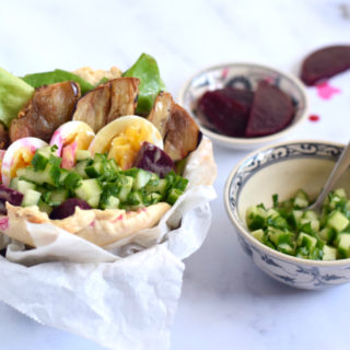 Sabich met gegrilde aubergine - Anniepannie