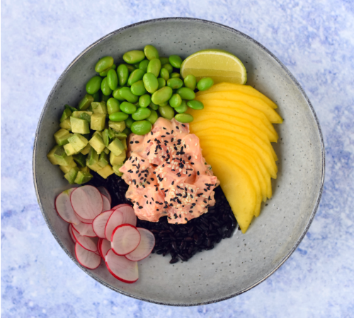 Poke bowl met zalm thumbnail - Anniepannie