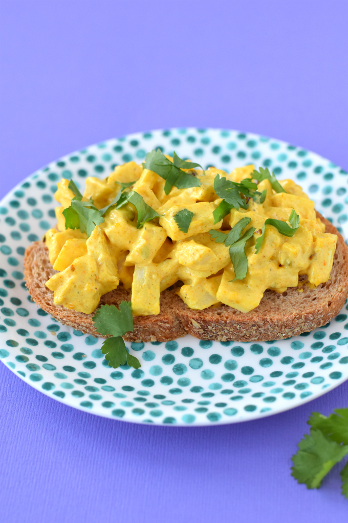 jackfruit kerrie salade voor op brood - Anniepannie