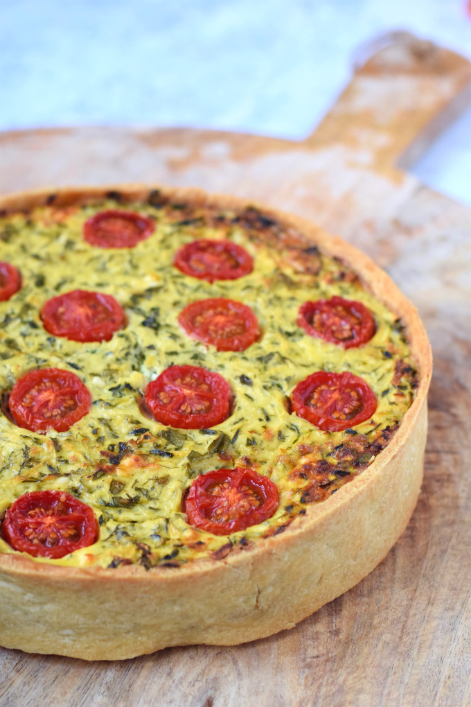 courgette quiche met feta kruiden en tomaat - ANNIEPANNIE