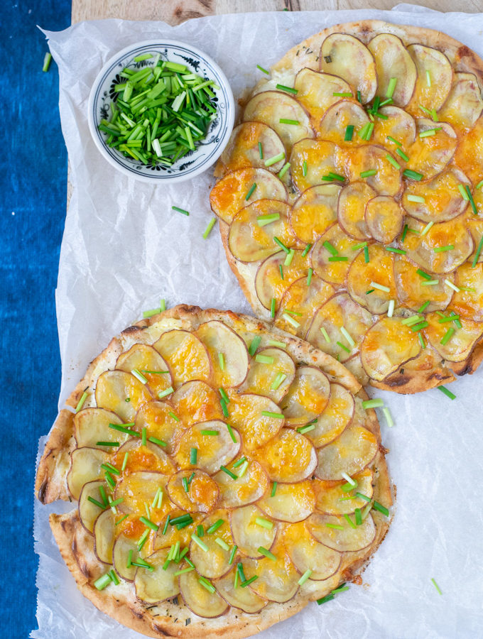 Pizzas van platbrood en aardappel ANNIEPANNIE