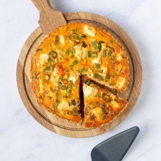 Quiche met feta harissa en spinazie - Anniepannie