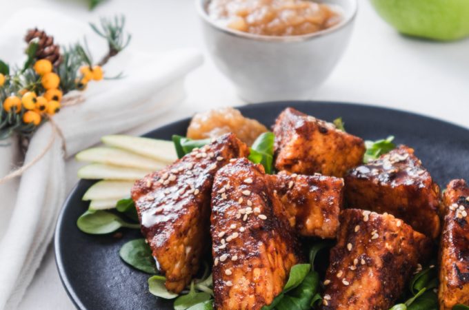 Gebakken tempeh met appelchutney - Anniepannie.nl