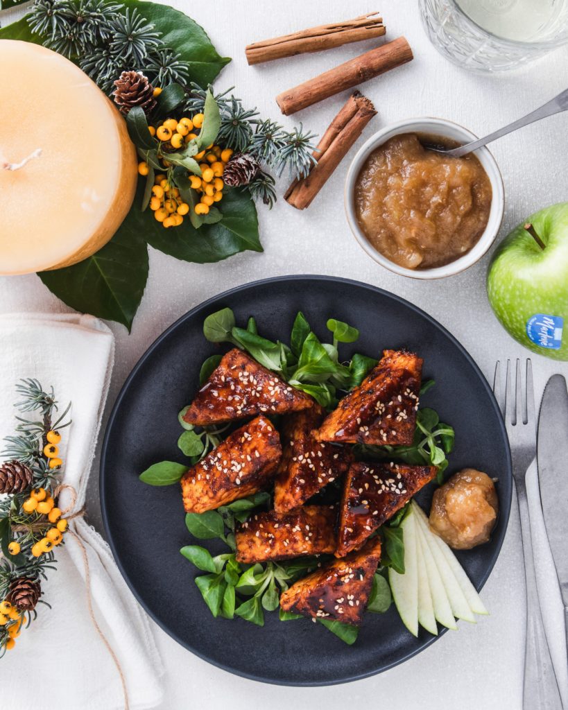 Gebakken tempeh met appelchutney - Anniepannie.nl