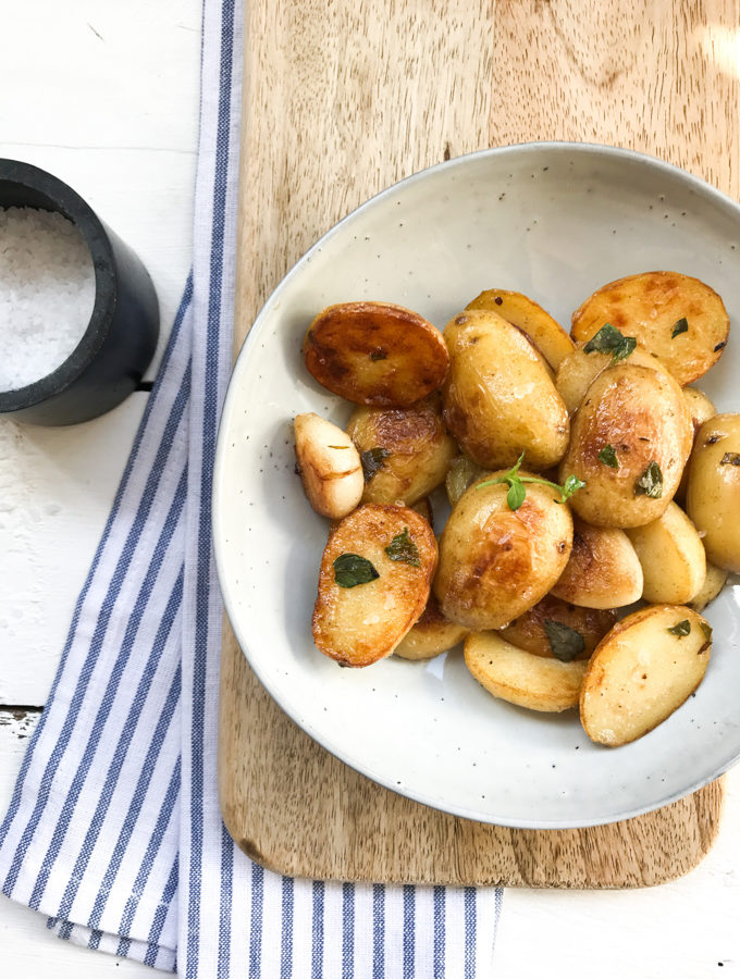 Krokante aardappeltjes uit de koekenpan