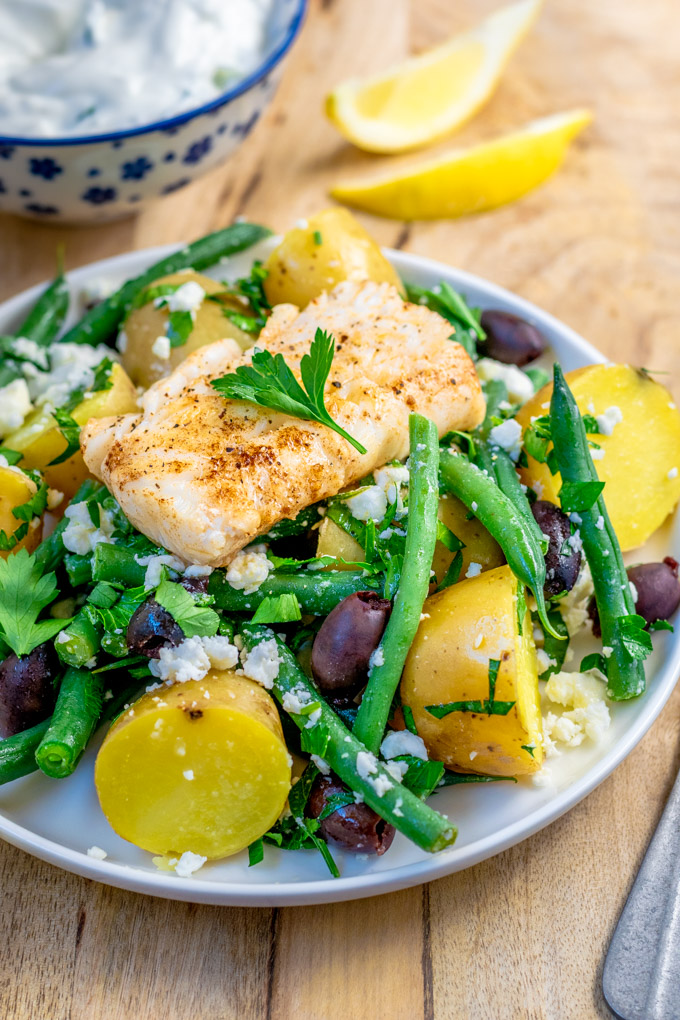 Griekse aardappelsalade met tzaziki - ANNIEPANNIE.NL