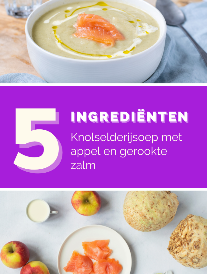 Knolselderijsoep met appel en gerookte zalm - ANNIEPANNIE