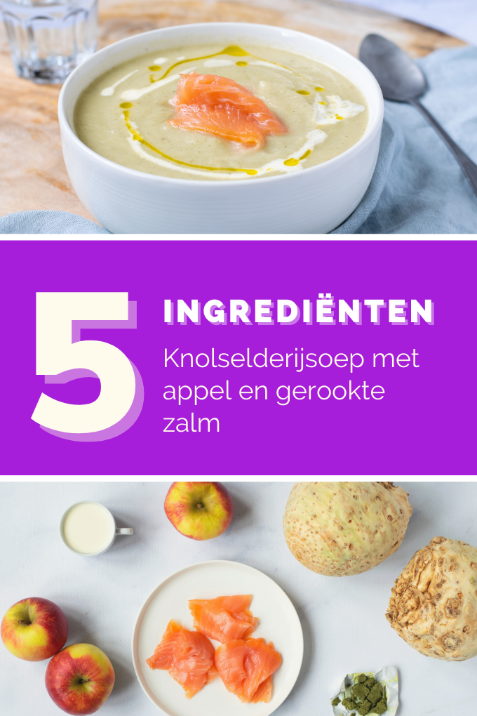 Knolselderijsoep met appel en gerookte zalm - ANNIEPANNIE