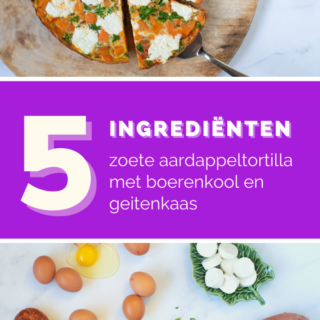 Zoete aardappel tortilla met boerenkool en geitenkaas-ANNIEPANNIE